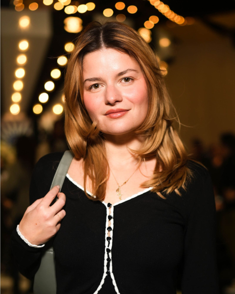 Sabina Socol with layers  fall hair trends 2025