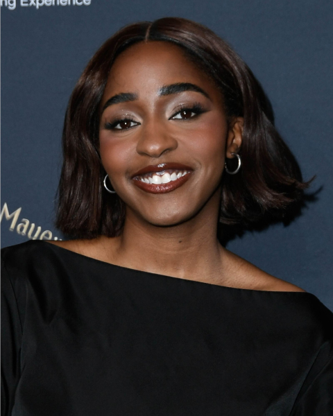 Ayo Edebiri with bob haircut  fall hair trends 2025